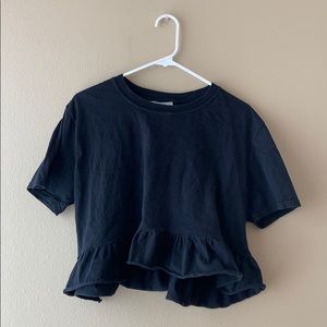 Urban Outfitters Peplum Crop Tee